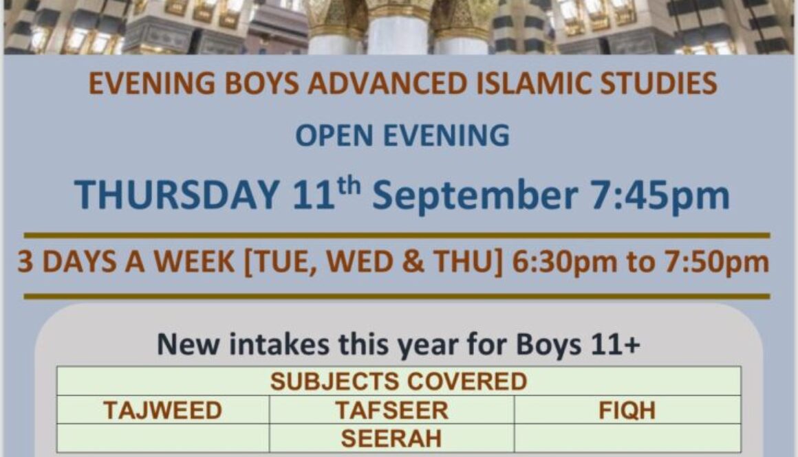 Evening Advanced Boys Class Poster 2025
